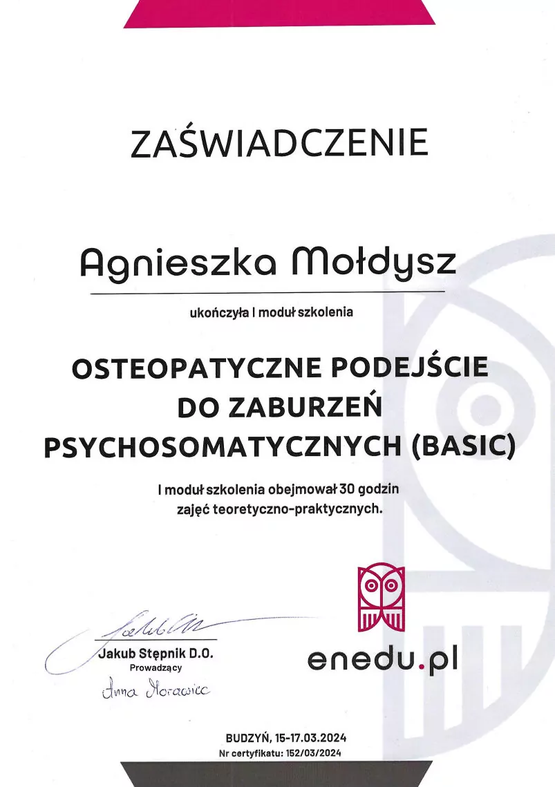 Agnieszka Mołdysz_Certyfikat