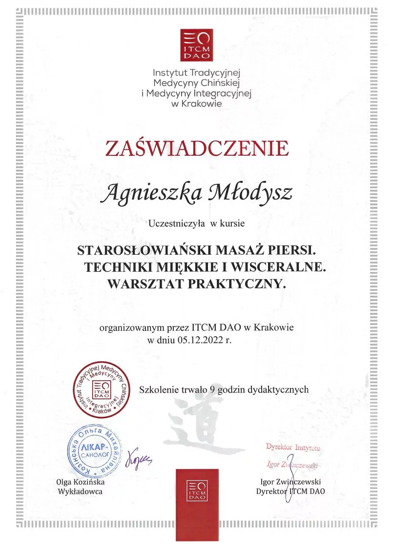 Agnieszka Mołdysz_Certyfikat