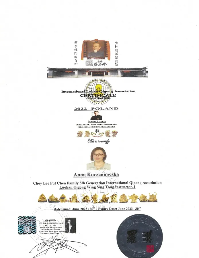 Korzeniowska-certyfikat