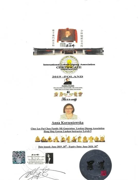 Korzeniowska-certyfikat