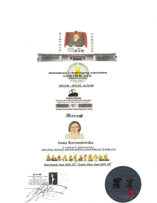 Korzeniowska-certyfikat