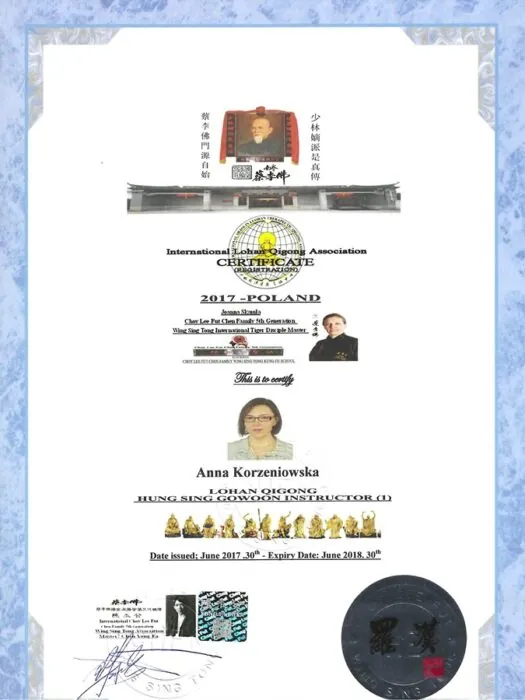 Korzeniowska-certyfikat