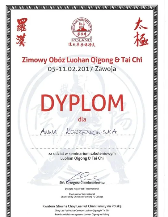 Korzeniowska-certyfikat